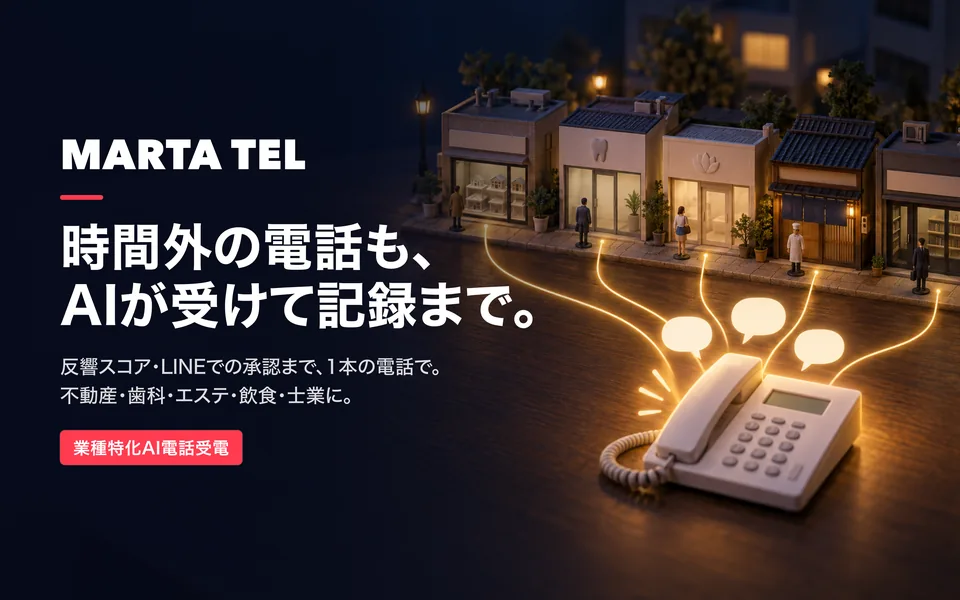 MARTA TEL — 業種特化AI電話受電
